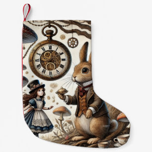 Alice im Wunderland weißes Kaninchen Kleiner Weihnachtsstrumpf