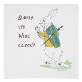 Alice im Wunderland Weißes Kaninchen. Poster