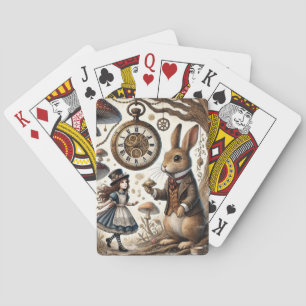Alice im Wunderland weißes Kaninchen Spielkarten
