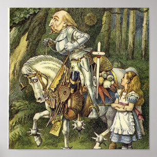 Alice im Wunderland White Knight Print Poster