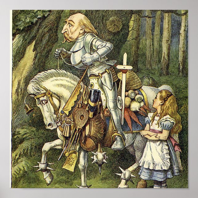 Alice im Wunderland White Knight Print Poster (Vorne)