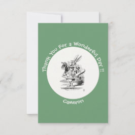 Alice im Wunderland White Rabbit Herald Birthday Dankeskarte