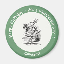 Alice im Wunderland White Rabbit Herald Birthday Magnet