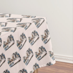 Alice im Wunderland White Rabbit Kaninchen Pastell Tischdecke