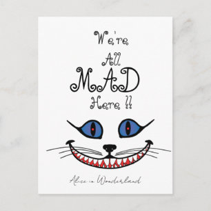 Alice im Wunderland -Wir sind alle verrückt hier ! Postkarte