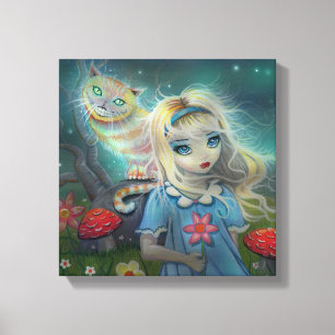 Alice im Wunderland Wrapped Leinwanddruck
