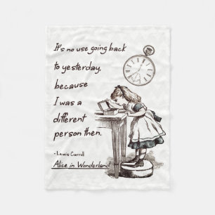 Alice im Wunderland-Zitate Fleecedecke