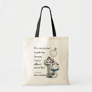 Alice im Wunderland-Zitate Tragetasche