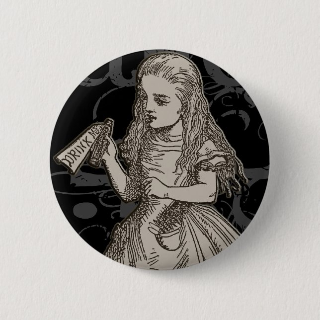 Alice im WunderlandGrunge Button (Vorderseite)