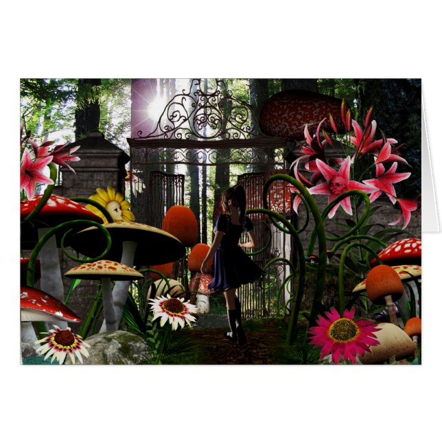 Alice im Wunderlandkarte (Vorderseite (Horizontal))