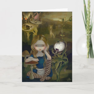 "Alice in a Bosch Landscape" Greeting Card Karte
