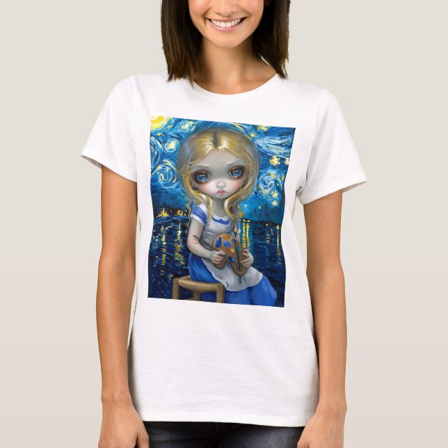"Alice in a Van Gogh Nocturne" T-Shirt (Vorderseite)