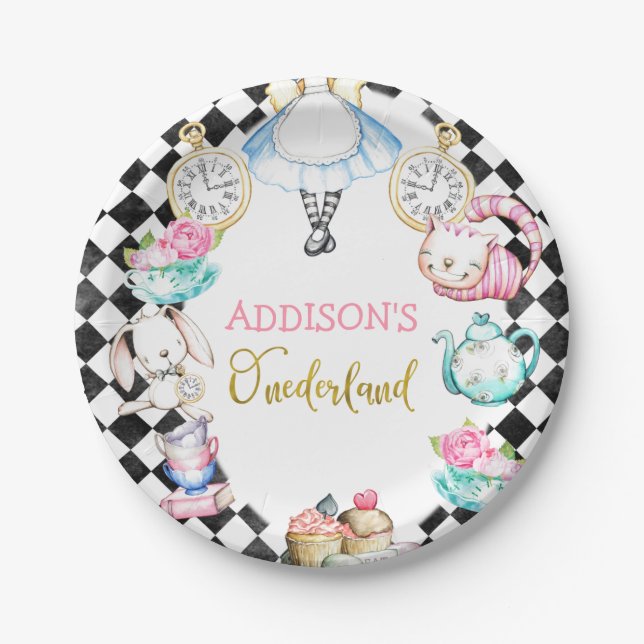 Alice in der Black Diamond Birthday Plate Pappteller (Vorderseite)