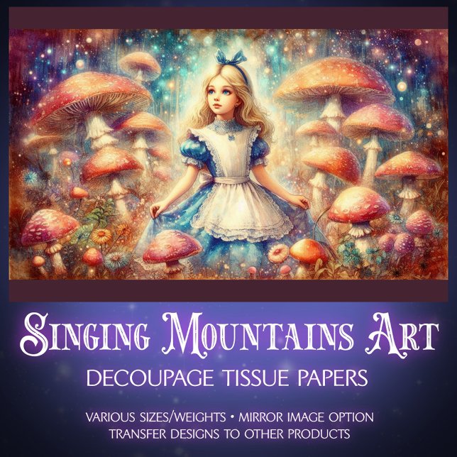 Alice in Dreamy Mushroom Wonderland Decoupage Seidenpapier (Von Creator hochgeladen)