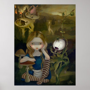 Alice in einem Bosch Landschaftsunbedarften Kunst Poster