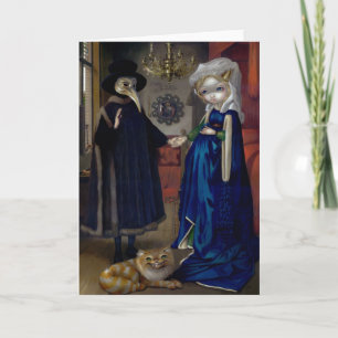 "Alice in einem Van Eyck Portrait" Grußkarte Karte