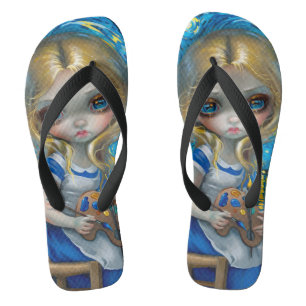 "Alice in einem Van Gogh Nocturne" Flip Flops