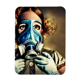 Alice in einer Gasmaske Magnet