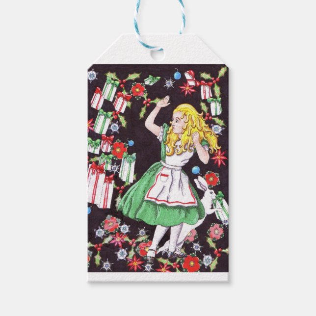 "Alice in Holiday Hell"-Geschenketiketten Geschenkanhänger (Vorderseite)