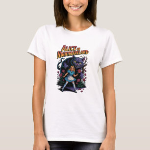 Alice in Nightmareland - Dunkler Cartoon T-Shirt