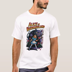 Alice in Nightmareland - Dunkler Cartoon T-Shirt