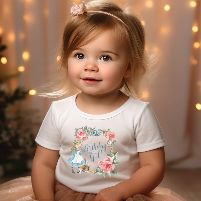 Alice in Onederland Baby T-shirt (Alice in Onederland Birthday Girl Baby T-Shirt
)