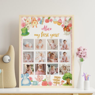 Alice in Onederland Erster Geburtstag Foto Meilens Poster