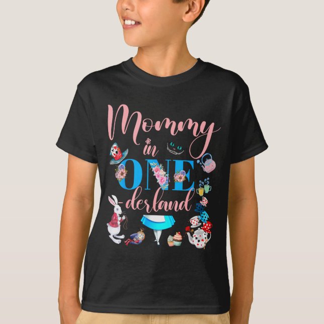 Alice In Onederland Family Mommy Of The Birthday G T-Shirt (Vorderseite)