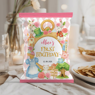 Alice in Onederland Geburtstag Chip Bag Wrapper Flyer