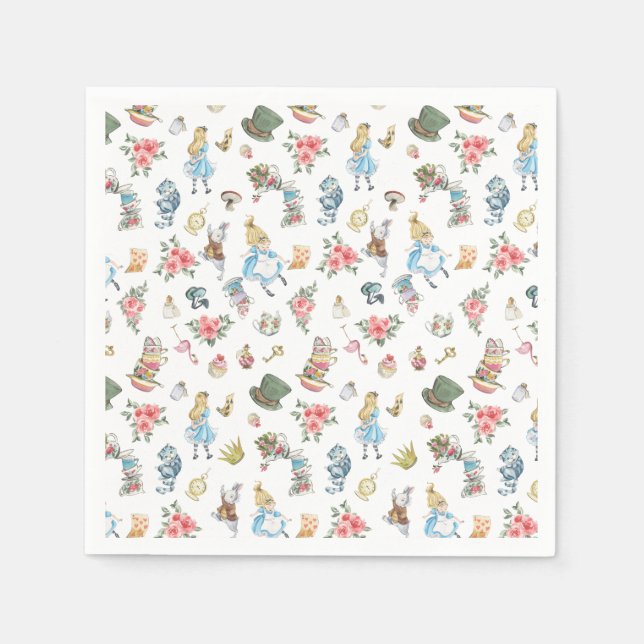Alice in Onederland Geburtstagsparty Napkins Serviette (Vorderseite)