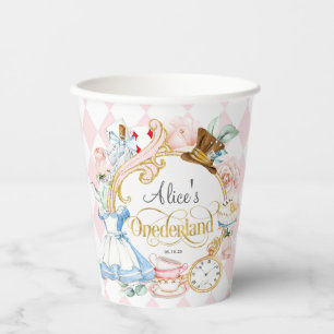 Alice in Onederland, Mädchen, 1. Geburtstag Paper Pappbecher
