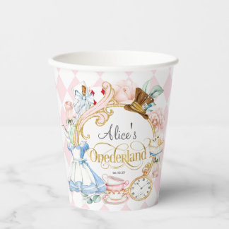 Alice in Onederland, Mädchen, 1. Geburtstag Paper Pappbecher