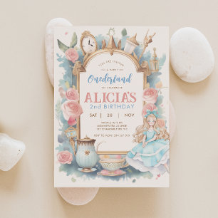 Alice in Onederland Tea Party Einladung