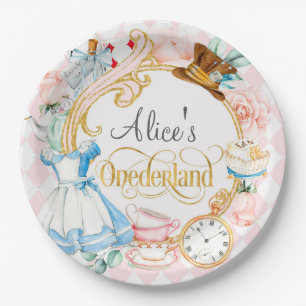 Alice in Onederland, wahnsinniger Hasser Tee Party Pappteller