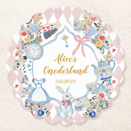 Alice in Onederland Whimsical Birthday Untersetzer