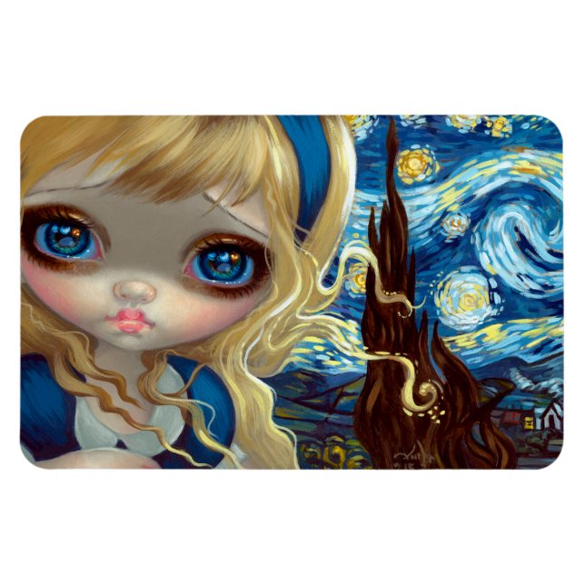 "Alice in the Starry Night" Flex Magnet (Horizontal)