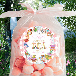 Alice in Wonderland 5th birthday Thank You Sticker