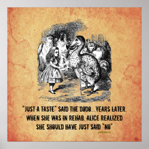 Alice (In Wonderland) gewechselt Rehab Parody Post Poster