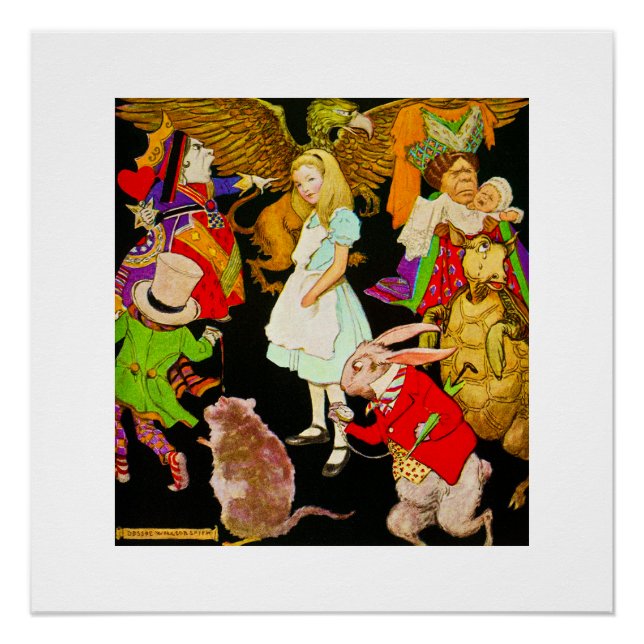 Alice in Wonderland, Jessie Willcox Smith Poster (Vorderseite)