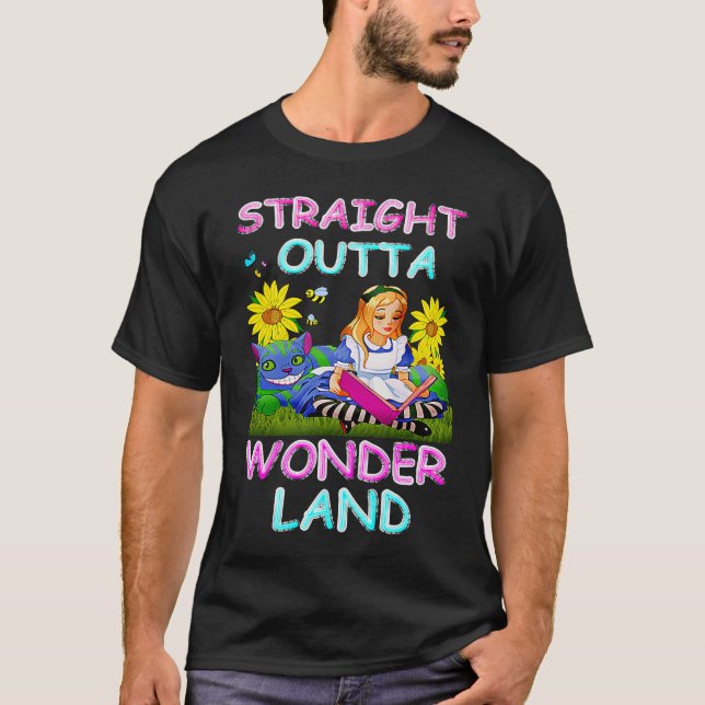 Alice in Wonderland Men Women's Kids Straight Outt T-Shirt (Vorderseite)