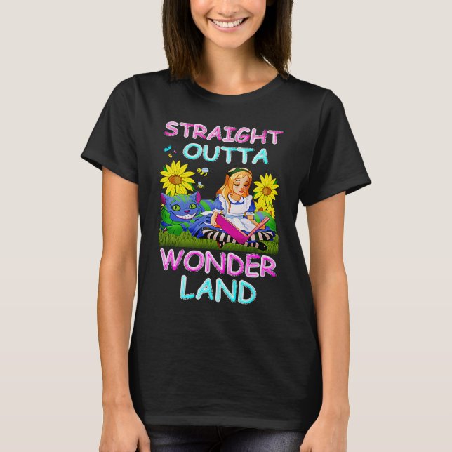 Alice in Wonderland Men Women's Kids Straight Outt T-Shirt (Vorderseite)