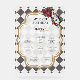 Alice in wonderland milestone acrylschild