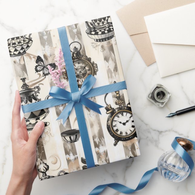 Alice in Wonderland Pattern Geschenkpapier (Schenken)