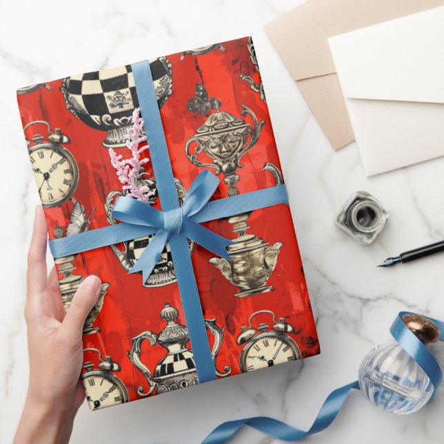 Alice in Wonderland Pattern Geschenkpapier (Schenken)