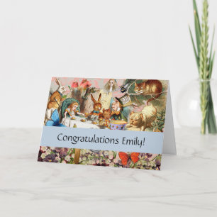 Alice in Wonderland tea party characters Karte