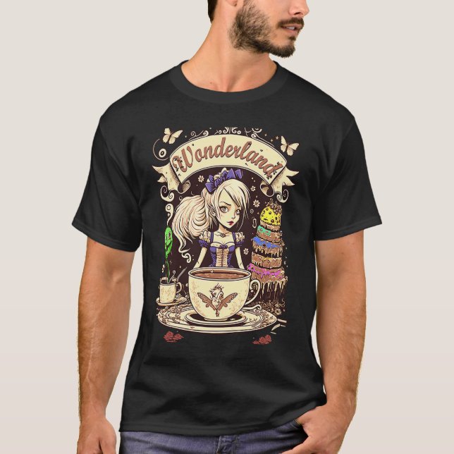 Alice in Wonderland  Teaparty T-Shirt (Vorderseite)