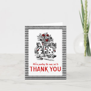 Alice in Wonderland Themed Thank You Card Dankeskarte