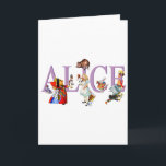 Alice in Wonderland und Friends Karte<br><div class="desc">Alice in Wonderland and Friends,  including the Mad Hatter,  the Queen of Hearts,  the Duchess,  the Caterpillar,  the Cheshire Cat,  the White Rabbit and the Cardmen.</div>