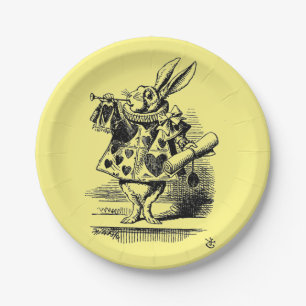 Alice in Wonderland – white rabbit children Pappteller