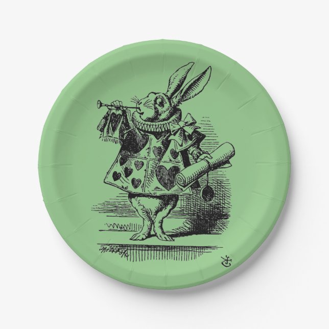 Alice in Wonderland – white rabbit children Pappteller (Vorderseite)